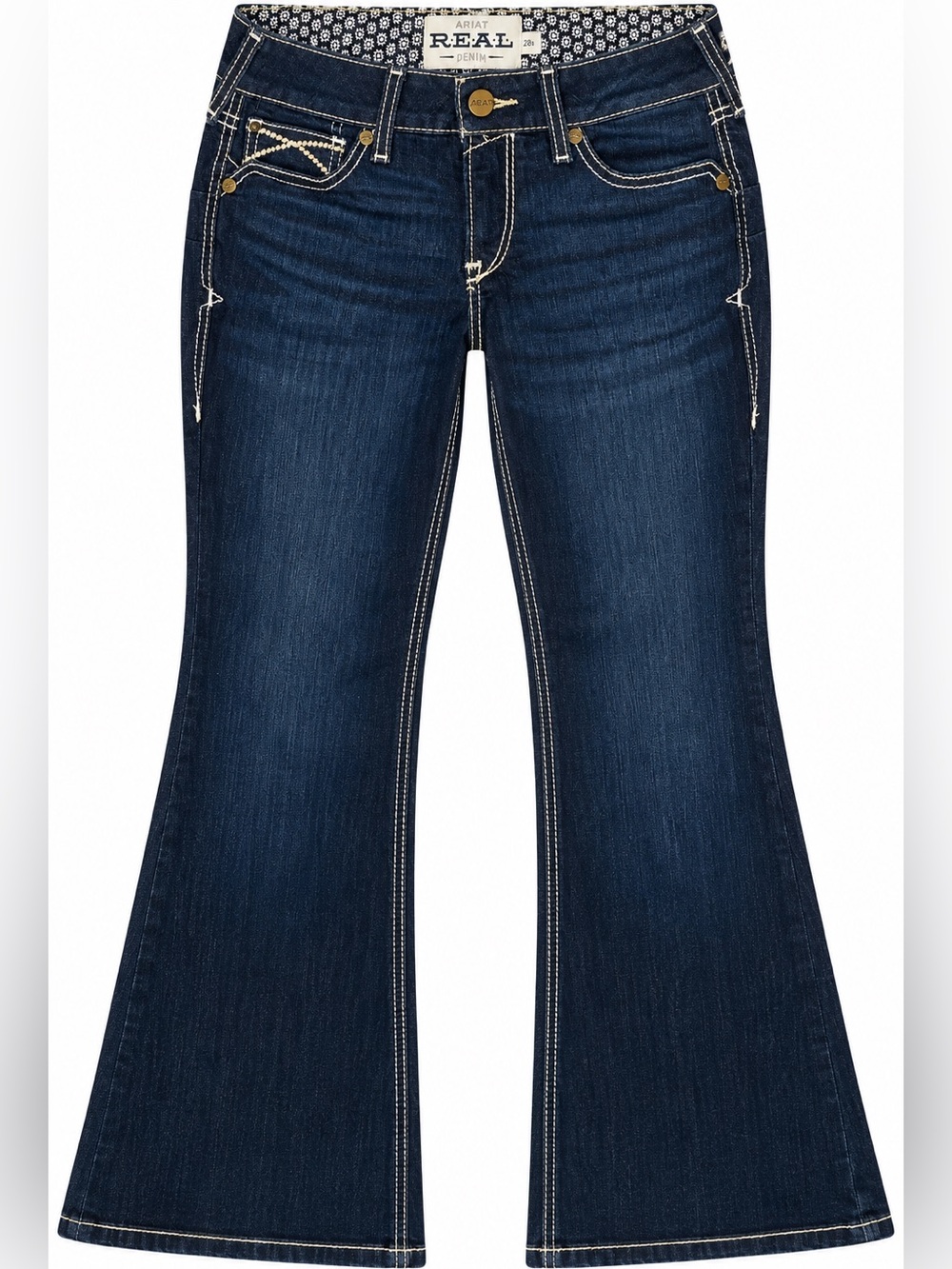 Ariat R.E.A.L. Denim 28S Low Rise Flare Bootcut Jeans Dark Wash NWOT